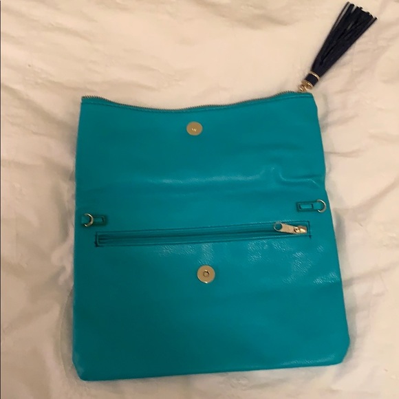 H&M Turquoise Fold-over Clutch - Picture 2 of 3